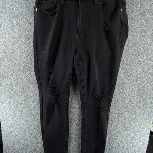 Judy Blue Black Jeggings Women 11/30 Pull On Skinny Jeans Stretch ACTL 30X28